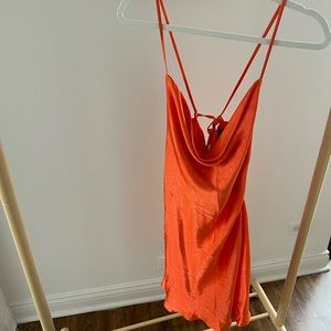 Silky Orange Dress